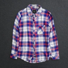 Rails Womens Hunter Flannel Shirt Lightweight Blue Red Plaid Rayon Small