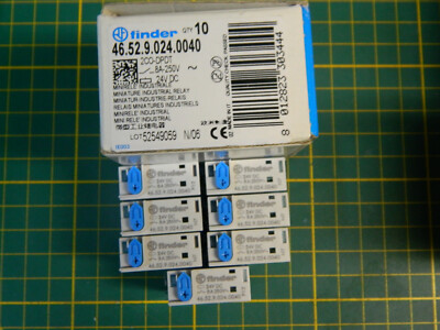 7 x Finder 46.52.9.024.0040 Industrie-Relais 24V DC 8A 250V