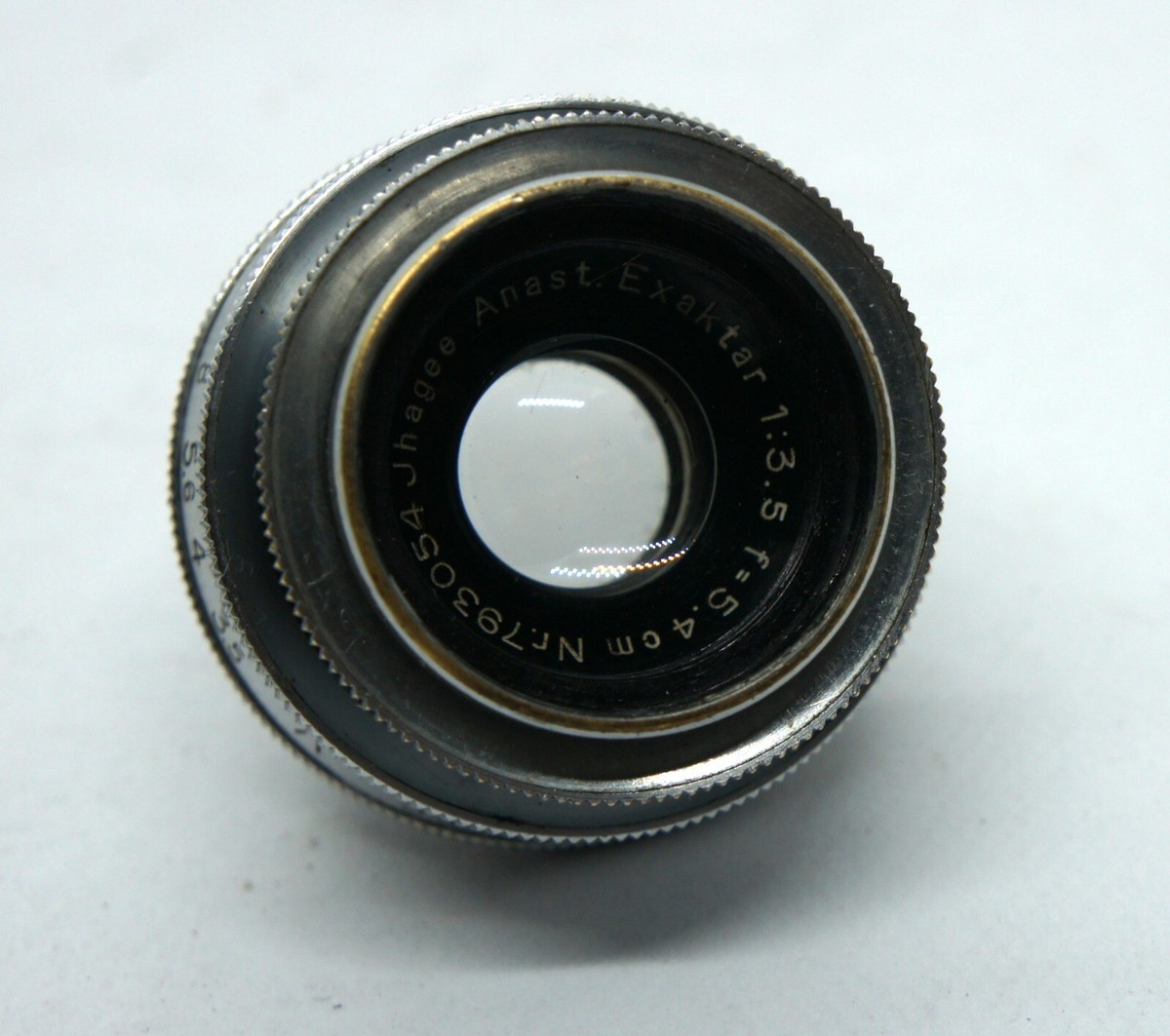 VERY RARE IHAGEE ANASTIGMAT EXAKTAR 5.4 cm F3.5 CHROME FOR