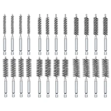24 PCS Stainless Steel Bore Brush Wire Brush 1/4" Shank for Power Drill Cleaning