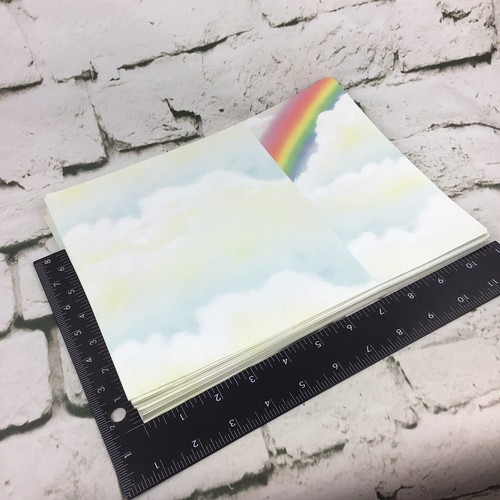 Cloud And Rainbow Themed Stationary Crafting Tri-Foldable Paper Lot - Picture 6 of 6