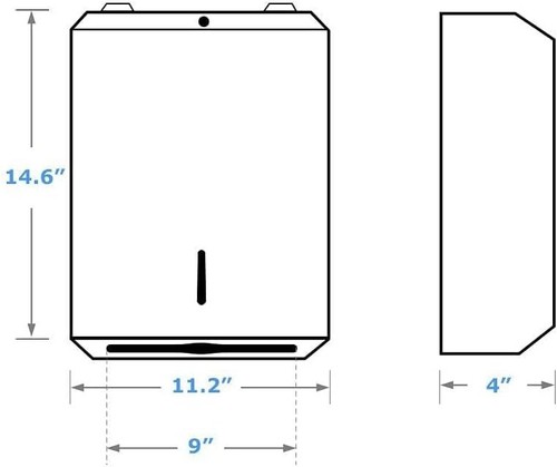 Paper Towel Dispenser Wall Mount Commercial c-fold/Multi-fold/Tri-fold - Picture 2 of 7