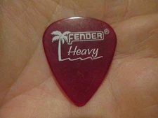 25 FENDER GUITAR PICKS - CALIFORNIA CLEAR 351 TYPE IN "CANDY APPLE" RED - HEAVY