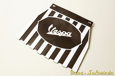 Vespa Splash Flaps - Black / White - PX PK Rally GL GS - Splash Guard Fender