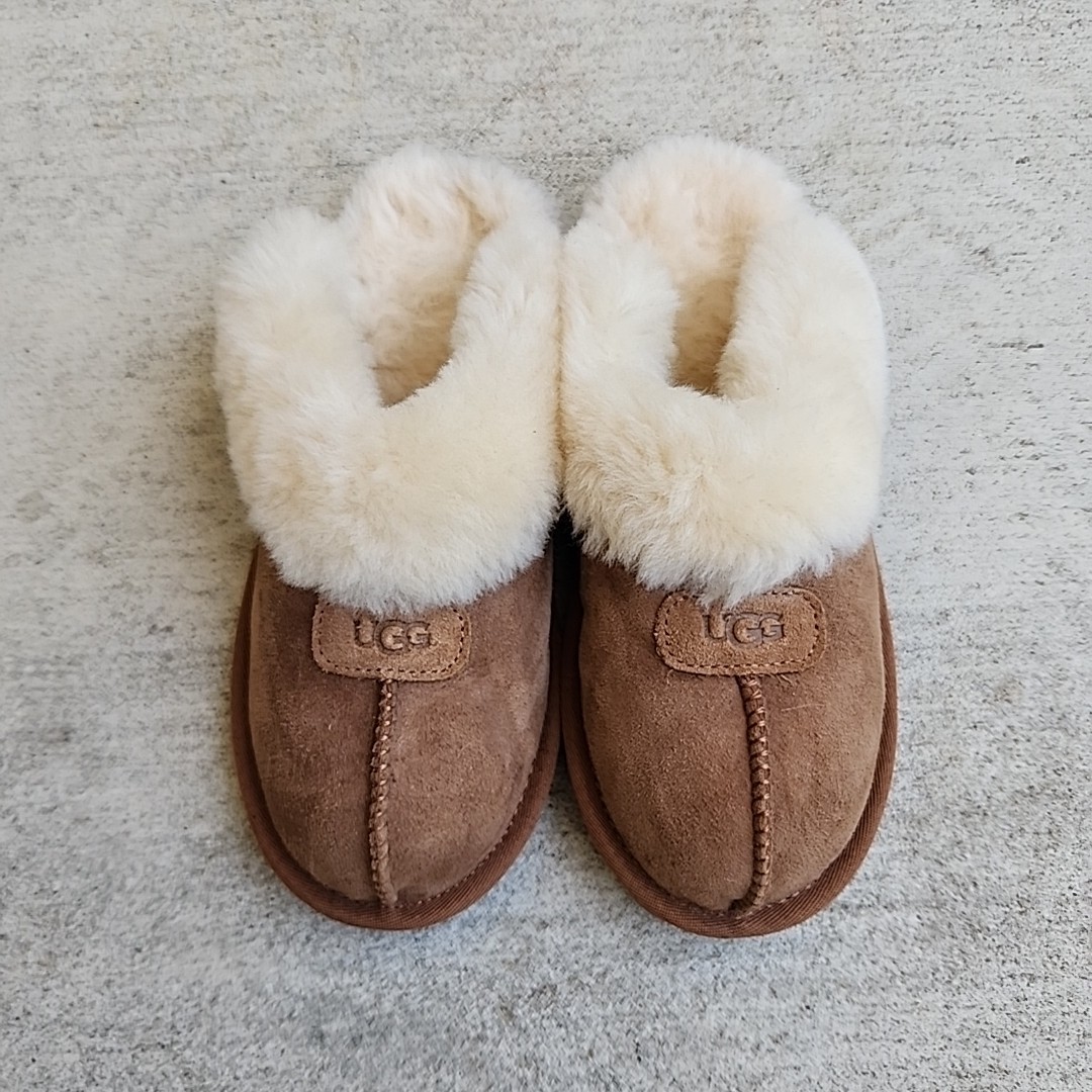UGG Women's Shoes Coquette Soft  Slippers Sandals Chestnut,Size 6 image 3