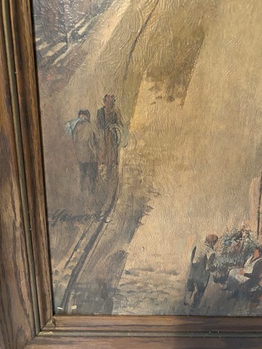 Set of Yaworski Signed Prints FRAMED 12”x32”Downtown Europe Vintage Paintings - Picture 5 of 10