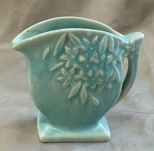Nelson McCoy Miniature mini green Vase Pitcher