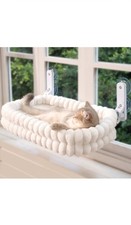 Cat Window Perch, 23 15in Double-Layer Foldable Pet Hammock Medium,White 