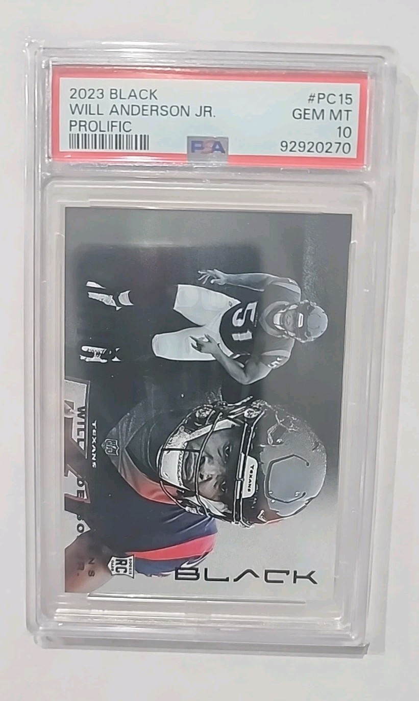2023 Panini Black Will Anderson Prolific SSP Case Hit PSA 10