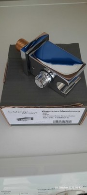 Wandanschlussbogen Chrom Kaja Armaturen Rückflussverhinderer Duschanschluss 1/2''