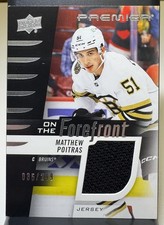 2023-24 UD Premier - On the Forefront Rookies Jersey Matthew Poitras /299 Bruins
