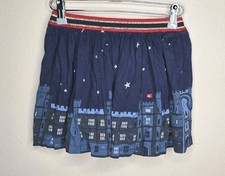 Mini Boden Castle Jersey Skirt Navy Blue Size 6 7Y