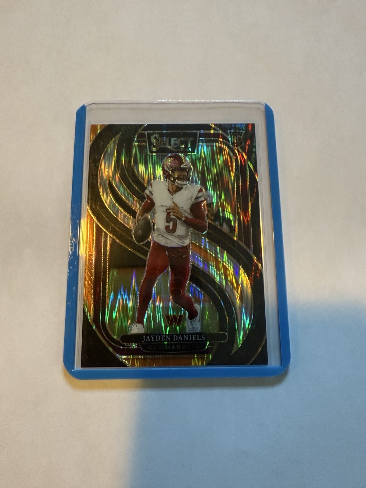 Jayden Daniels 2024 Select Black And Orange Shock Prizm Premier Level RC #112