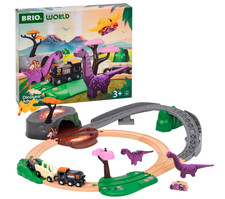 BRIO World 36094 Dinosaur Adventure Deluxe Train Set 21 Piece Playset for Kid 3 