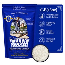 Celtic Sea Salt Light Grey Sea Salt Resealable Bag Kosher Certified 16 oz