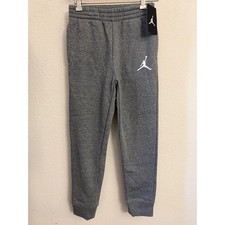 NWT Jordan Boys Carbon Heather Fleece Joggers Jumpman Grey Sweatpants Youth M