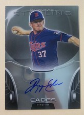 2013 Bowman Sterling Prospect Auto Ryan Eades #BSAP-RE- Free Shipping