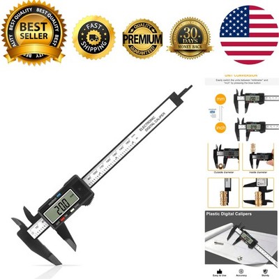 Durable 6-Inch Caliper with Inch & Millimeter Conversion for DIY Projects