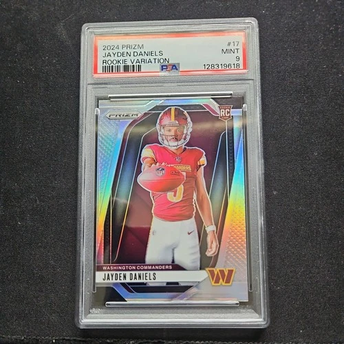 2024 Panini Prizm Jayden Daniels Rookie Variations Silver RC VAR #17 PSA 9