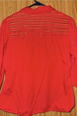 Vintage Rocawear Multi-Color Embroidered Back Logo Utility Shirt - Juniors XL -