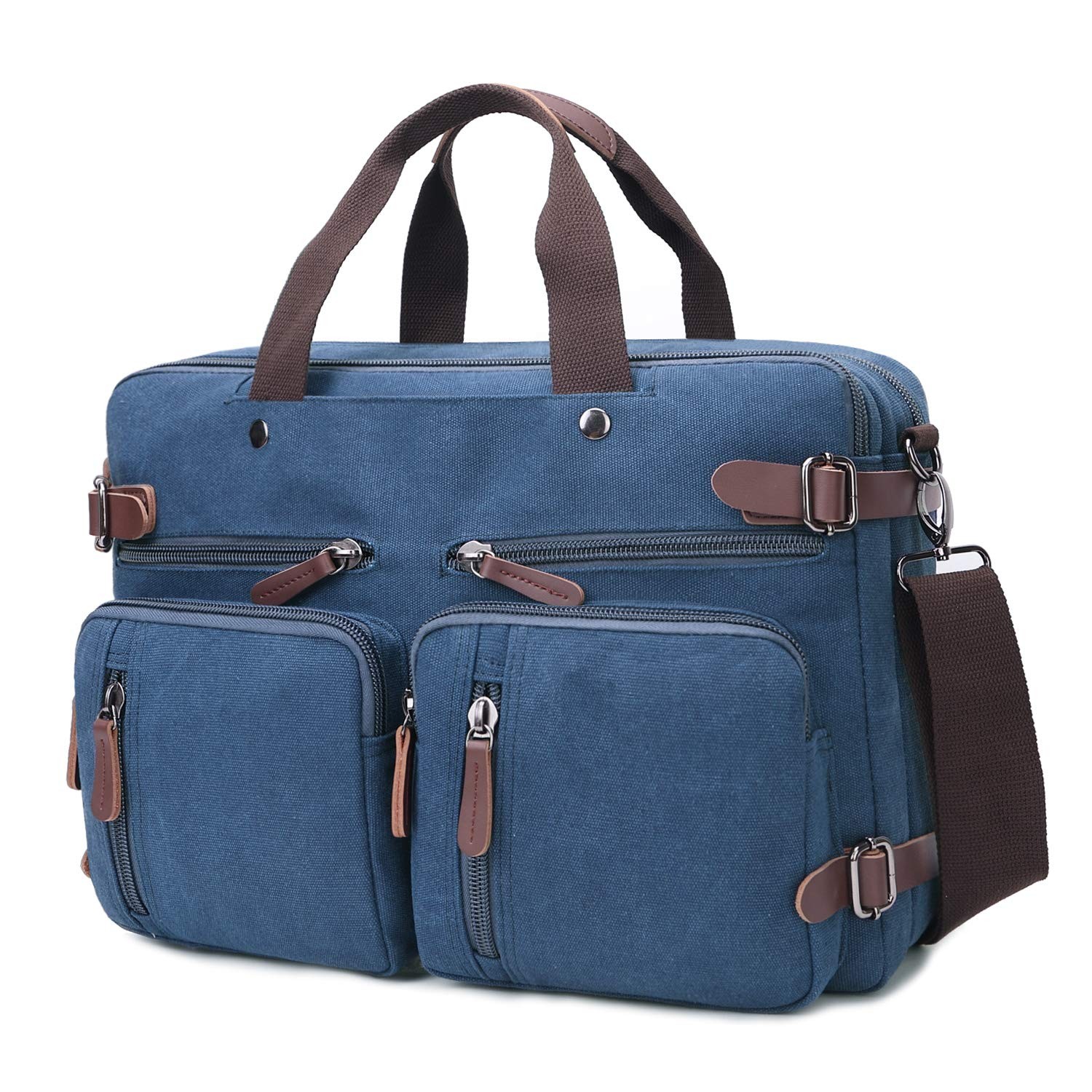 3 in 1 Convertible Laptop Backpack, 17.3 inch Messenger Bag for Men, Multi-Fu...