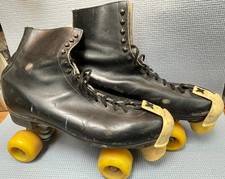 Vintage Roller Derby Pacer Black Leather High Skates Men’s Size 13