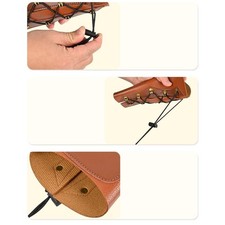 Leather Arm Guard Full Forearm Coverage Recoil Protection For Right Hand