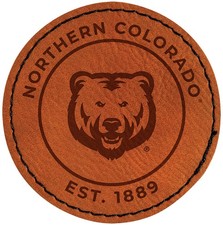 Northern Colorado Bears Offic. Lic. 2.5x2.5 Circular Leatherette Patch