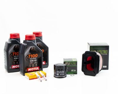 YAMAHA MT-07 Kerzenfilter Revision Kit von 2014 bis 2025 MOTUL 7100 10W40