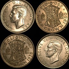 Halfcrown 1937  -  1951 George VI EF-aUNC Choose your Date (T11)