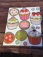 Bakery Window Clings Holiday Christmas Cookies Cupcakes Winter