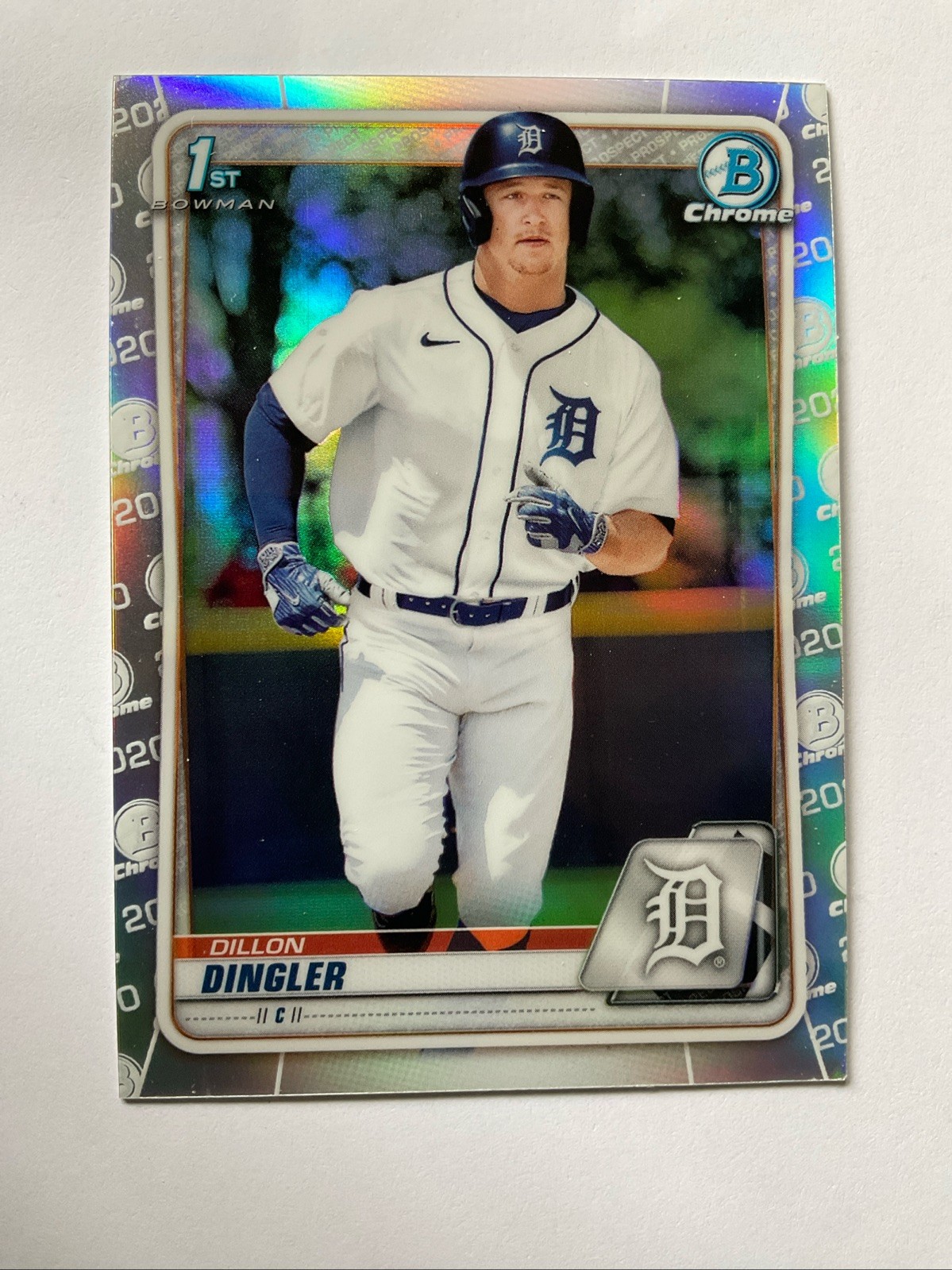2020 Bowman Chrome Draft Refractor DILLON DINGLER 1st Bowman RC TIGERS #BD-144