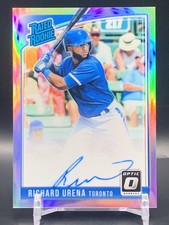 2018 Donruss Optic Richard Urena Rated Rookie Auto Holo - Toronto Blue Jays