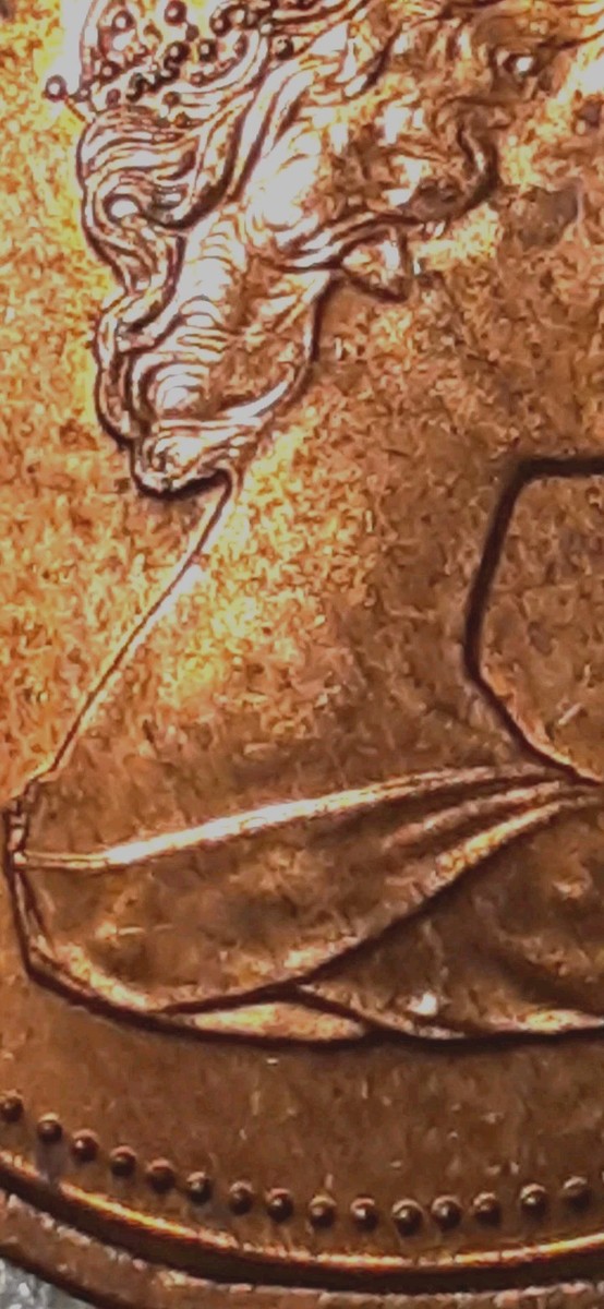 1989 Canada Copper Elizabeth II Vintage AU Brilliant Red Brown Die