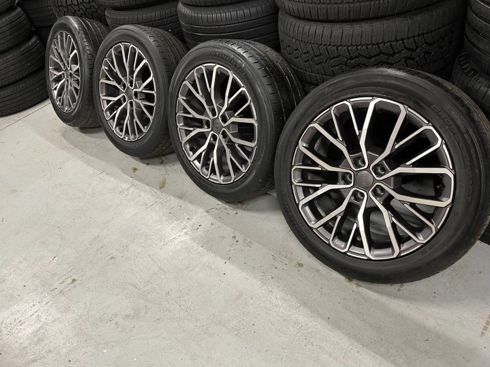 21" OEM JEEP GRAND CHEROKEE L Summit 21" mecanizado y ruedas con incrustación gris solamente. Foto 3 de 4