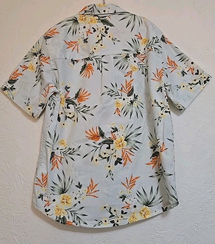 Old Navy Boys Short Sleeve Button Up Shirt Size L 10-12 Hawaiian Floral Print - Bild 6 von 8