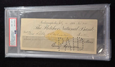 Benjamin Harrison Signed Autographed Check PSA/DNA AUTO NM-MT 8
