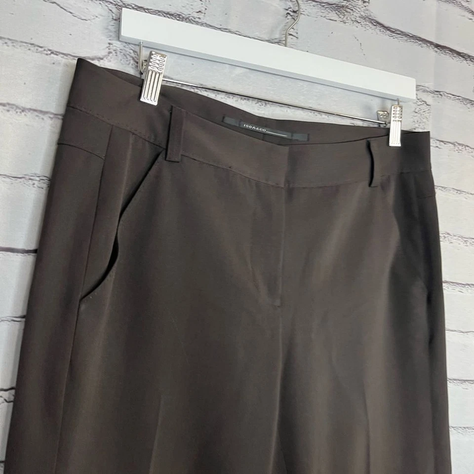 Isda & Co Pantalones Negros de Pierna Ancha para Mujer Talla 8 Preppy Otoño Ropa de Oficina Pantalón Elegante Foto 3 de 4