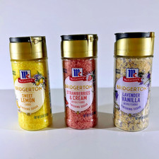 Lemon Vanilla Strawberry McCormick Bridgerton Sugars 3.6 oz ea limited edition