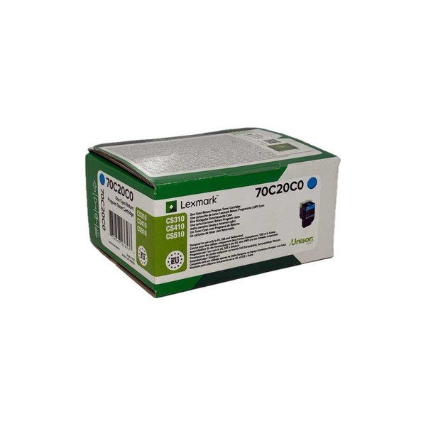 Lexmark Toner 702C Cyan 70C20C0 FüR CS310 CS410 CS510 CX310 CX410 CX510, Ovp-image