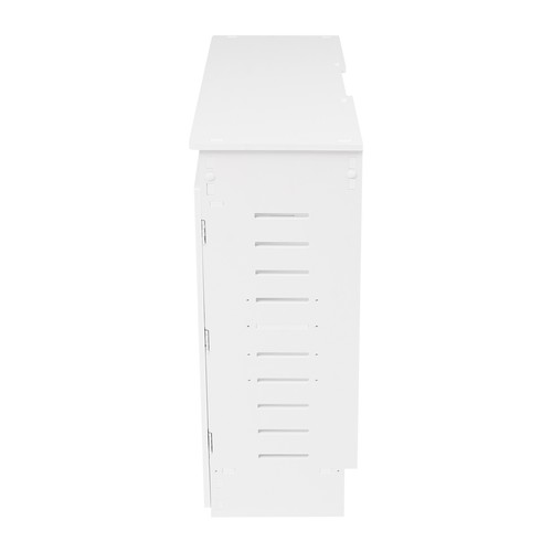 Armadio Portaoggetti Router in PVC Bianco 60x70x25cm Organizer con Gestione Cavi - Foto 16 di 20