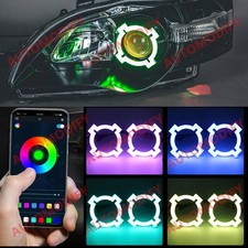 Drl Rgb Led Angel Eyes Halo Rings Xenonled Headlight Retrofit Universal 2pcs