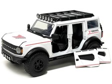 Jada 34286 2021 Ford Bronco Blanco "Neumáticos Yokohama" Serie "Just Trucks" 1/24