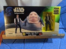 Star Wars The Power of the Force Jabba the Hutt and Han Solo Kenner 1997 NIB