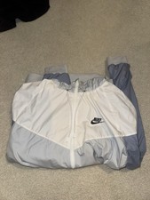 Nike Team Windrunner Jacket L Men Training Practice Full Zip Hooded Grey/blue