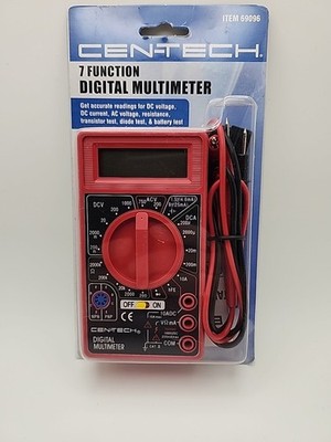 CEN-TECH 7 Function Digital Multimeter, Item 69096 , NEW