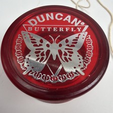 Vintage Rare Duncan Butterfly Yo-Yo Red 90s Used