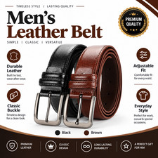 Men s belts,Full Grain Genuine Leather Casual Dress Jeans Belts for Men