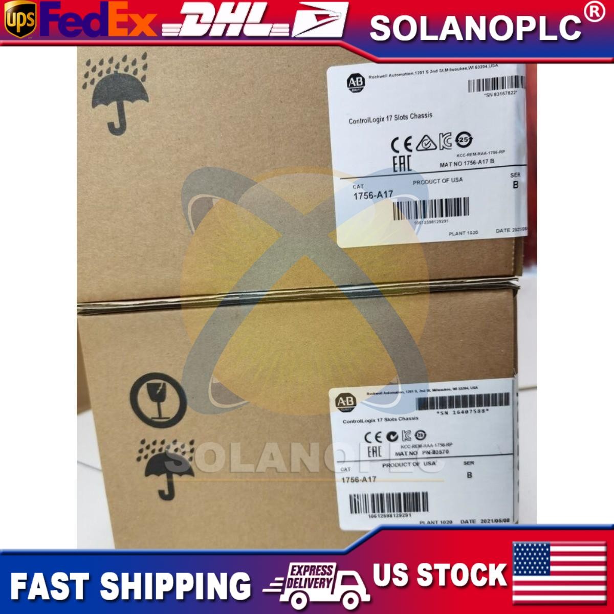 NEW Allen-Bradley AB 1756-A17 ControlLogix 17 Slots Chassis Module New Sealed