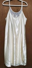 Vintage Dentelle Nightgown Lingerie Slip Dress Size XL Cream Wedding Off White